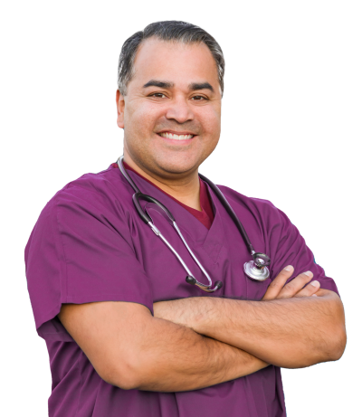male nurse standing